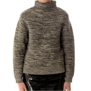 Won Hundred Camille Wool Blend Mock-Neck Sweater - Gray - Size Medium